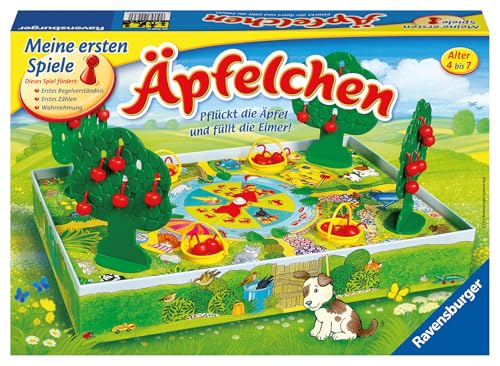 Ravensburger 22236 - Äpfelchen - Sammelspiel für Kinder, Äpfel pflücken für 2-4 Spieler ab 4-7 Jahren von Ravensburger