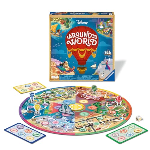 Ravensburger 22379 - Disney Around the World - Das himmlische Lauf- und Sammelspiel für 2-4 Spieler ab 4 Jahren mit den beliebtesten Disney Charakteren und Welten von Ravensburger