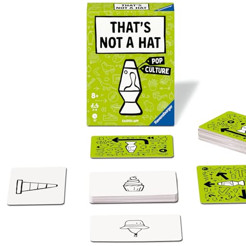 Ravensburger - 22589 - That's not a hat - Pop Culture - Partyspiel, Kartenspiel für 3-8 Personen, lustige Unterhaltung ab 8 Jahren Ravensburger - 22589 - That's not a hat - Pop Culture - Partyspiel, Kartenspiel für 3-8 Personen, lustige Unterhaltung ab 8 Jahren von Ravensburger