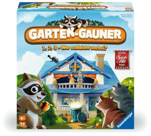 Ravensburger 22698 - Garten-Gauner: 1, 2, 3 - Wer Schleicht vorbei? - Kinderspiel ab 6 Jahren für 2-4 Spieler von Ravensburger