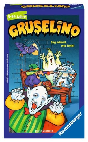 Ravensburger 23081 - Gruselino, Mitbringspiel für 2-4 Spieler, Suchspiel ab 5 Jahren, kompaktes Format, Reisespiel von Ravensburger