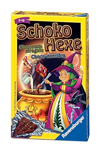 Ravensburger 23082 - Schoko Hexe , Mitbringspiel für 2-6 Spieler, Kartenspiel ab 6 Jahren, kompaktes Format, Reisespiel von Ravensburger