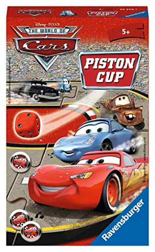 Ravensburger 23274 - Disney/Pixar Cars Piston Cup, Mitbringspiel für 2-4 Spieler, ab 5 Jahren, kompaktes Format, Reisespiel, Glücksspiel von Ravensburger