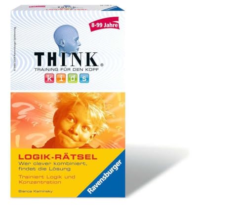 Ravensburger 23294 - Think Kids Logik-Rätsel, Mitbringspiel für 1 Spieler, ab 8-99 Jahren, kompaktes Format, Reisespiel, Rätselspaß von Ravensburger