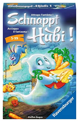 Ravensburger 23352 - Schnappt Hubi, Mitbringspiel für 2-4 Spieler, Kinderspiel ab 5 Jahren, kompaktes Format, Reisespiel, Brettspiel von Ravensburger