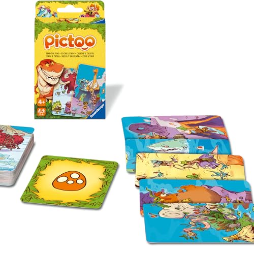 Ravensburger 23479 - Pictoo Dino Kartenspiel - Schnelles Karten-Suchspiel für Kinder ab 4 Jahren, Familienspiel für Kinder und Erwachsene, für 2 bis 6 Spieler Ravensburger 23479 - Pictoo Dino Kartenspiel - Schnelles Karten-Suchspiel für Kinder ab 4 Jahren, Familienspiel für Kinder und Erwachsene, für 2 bis 6 Spieler von Ravensburger