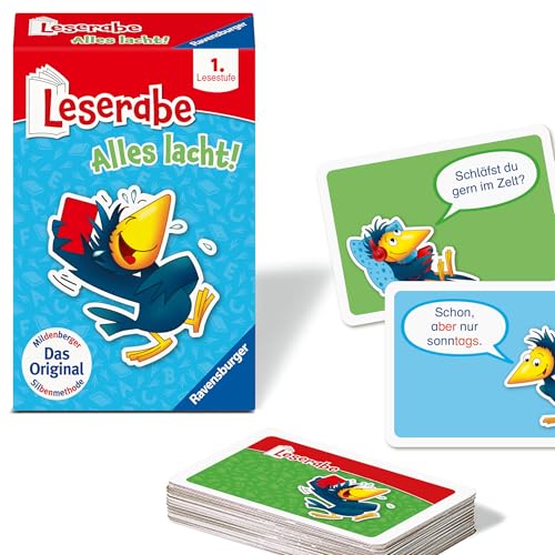 Ravensburger 23496 - Leserabe - Alles lacht - Kartenspiel zum Lesen Lernen mit Spaß - 1. Klasse, für Kinder ab 6 Jahren von Ravensburger