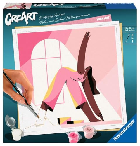Ravensburger CreArt 23668 - Yoga Kunst - Malen nach Zahlen Erwachsene, DIY Malset mit Pinsel und Acrylfarben, Geschenk für Frauen und Männer, Malen für Erwachsene Ravensburger CreArt 23668 - Yoga Kunst - Malen nach Zahlen Erwachsene, DIY Malset mit Pinsel und Acrylfarben, Geschenk für Frauen und Männer, Malen für Erwachsene von Ravensburger
