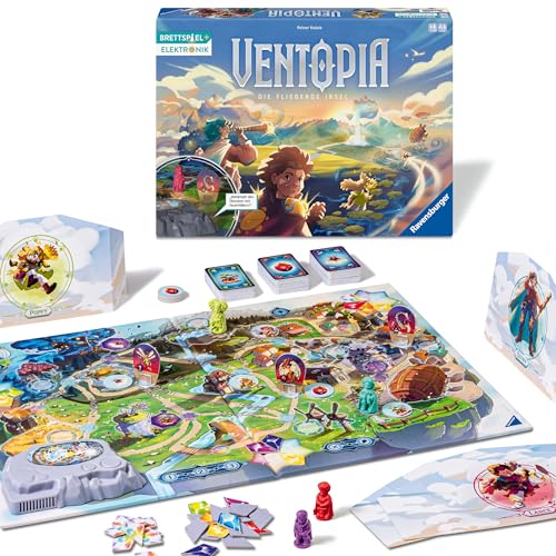 Ravensburger 24582 Ventopia - Die Fliegende Insel, Brettspiel mit Elektronik für Kinder ab 7 Jahren für 1 bis 4 Spieler von Ravensburger