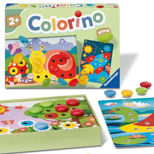 Ravensburger 24591 - Mein Holz-Colorino - Kinderspiel zum Farbenlernen, Steckspiel ohne Kunststoff mit Holzsteinen, Spiele und Spielzeug ab 2 Jahre Ravensburger 24591 - Mein Holz-Colorino - Kinderspiel zum Farbenlernen, Steckspiel ohne Kunststoff mit Holzsteinen, Spiele und Spielzeug ab 2 Jahre von Ravensburger