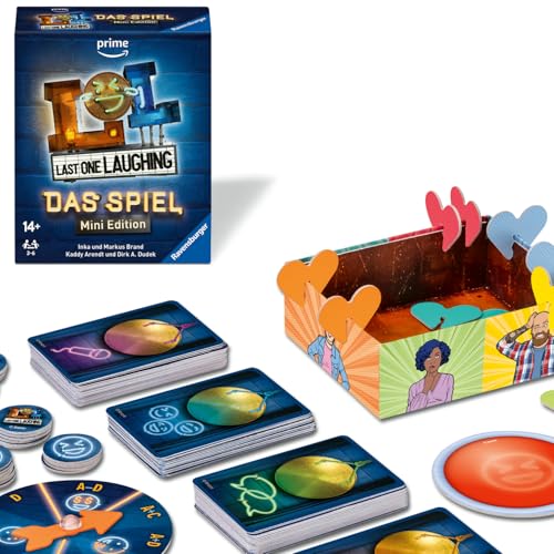 Ravensburger 24592 - Last One Laughing Das Spiel: Mini Edition - Das Partyspiel zur beliebten Comedy-Show für 3-6 Spieler ab 14 Jahren von Ravensburger