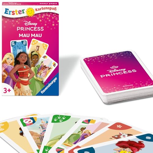 Ravensburger 24709 - Disney Princess Mau Mau - Der Kartenspiel-Klassiker für 2-4 Kinder ab 3 Jahren mit den beliebtesten Disney Prinzessinnen von Ravensburger