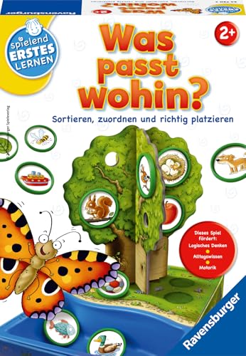 Ravensburger 24720 - was passt wohin? - Zuordnungsspiel für die Kleinen - Spiel für Kinder ab 2 Jahren, Spielend erstes Lernen für 1-2 Spieler von Ravensburger