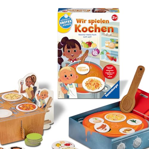 Ravensburger 24734 - Wir spielen Kochen - Lernspiel für Kinder ab 2,5 Jahren, Spielend Erstes Lernen für 1-4 Spieler von Ravensburger