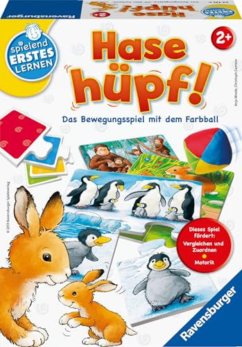Ravensburger 24735 - Hase hüpf! - Bewegungsspiel für die Kleinen - Spiel für Kinder ab 2 Jahren, Spielend erstes Lernen für 1-4 Spieler - Geburtstagsgeschenke von Ravensburger