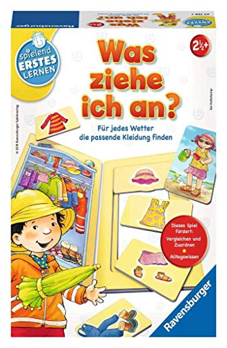 Ravensburger 24736 - Was ziehe ich an? - Zuordnungsspiel für die Kleinen - Spiel für Kinder ab 2 und 1,5 Jahren, Spielend erstes Lernen für 1-3 Spieler von Ravensburger Spiele