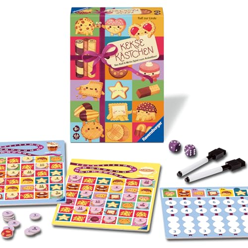 Ravensburger 24749 - Keksekästchen: Das Roll & Write Spiel zum Anbeißen für Familien, Erwachsene und Kinder ab 8 Jahren Ravensburger 24749 - Keksekästchen: Das Roll & Write Spiel zum Anbeißen für Familien, Erwachsene und Kinder ab 8 Jahren von Ravensburger