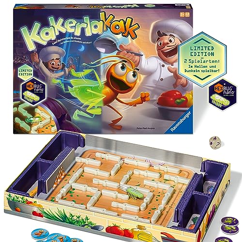 Ravensburger 24762 Kakerlakak Glow in The Dark - Aktionsspiel mit elektronischer Kakerlake für Groß und Klein ab 5 Jahren, für 2-4 Personen von Ravensburger