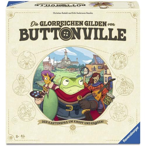 Ravensburger 24783 - Die glorreichen Gilden von Buttonville - Kartenspiel, Gesellschaftsspiel für Freunde und Familie, von 2 bis 4 Spieler ab 8 Jahren von Ravensburger