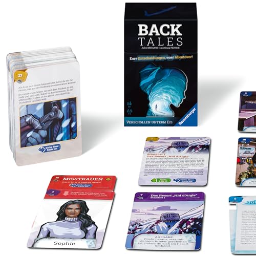 Ravensburger 24849 Back Tales - Verschollen unterm EIS ab 10 Jahren - EIN kooperatives Mystery-Kartenspiel für jeden Spieleabend, Spannung für Erwachsene und Jugendliche von Ravensburger