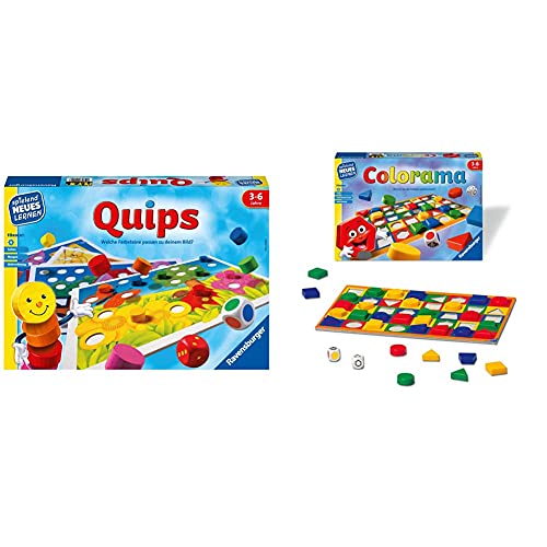 Ravensburger 24920 – Quips - Spielen und Lernen für Kinder, Lernspiel für Kinder von 3-6 Jahren & Colorama - Zuordnungsspiel für die Kleinen - Spiel für Kinder ab 3-6 Jahren, Spielend Neues Lernen von Ravensburger