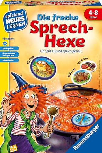 Ravensburger 24944 - Die freche Sprech-Hexe - Spielen und Lernen für Kinder, Lernspiel für Kinder ab 4 Jahren, Spielend Neues Lernen für 2-4 Spieler von Ravensburger