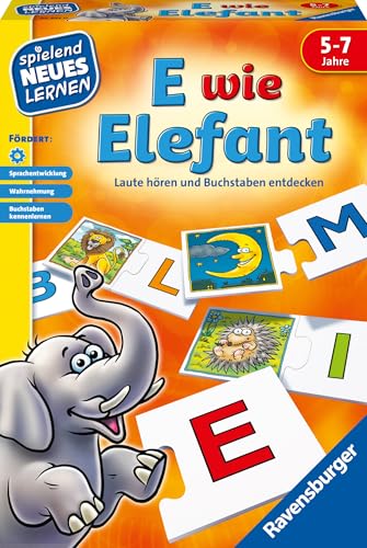 Ravensburger 24951 - E wie Elefant - Spielen und Lernen für Kinder, Lernspiel für Kinder von 5-7 Jahren, Spielend Neues Lernen für 1-4 Spieler Ravensburger 24951 - E wie Elefant - Spielen und Lernen für Kinder, Lernspiel für Kinder von 5-7 Jahren, Spielend Neues Lernen für 1-4 Spieler von Ravensburger