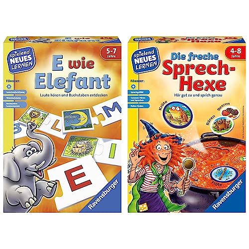 Ravensburger 24951 - E wie Elefant - Spielen und Lernen für Kinder & 24944 - Die freche Sprech-Hexe - Spielen und Lernen für Kinder Ravensburger 24951 - E wie Elefant - Spielen und Lernen für Kinder & 24944 - Die freche Sprech-Hexe - Spielen und Lernen für Kinder von Ravensburger