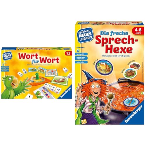 Ravensburger 24955 - Wort für Wort - Spielen und Lernen für Kinder & 24944 - Die freche Sprech-Hexe - Spielen und Lernen für Kinder von Ravensburger