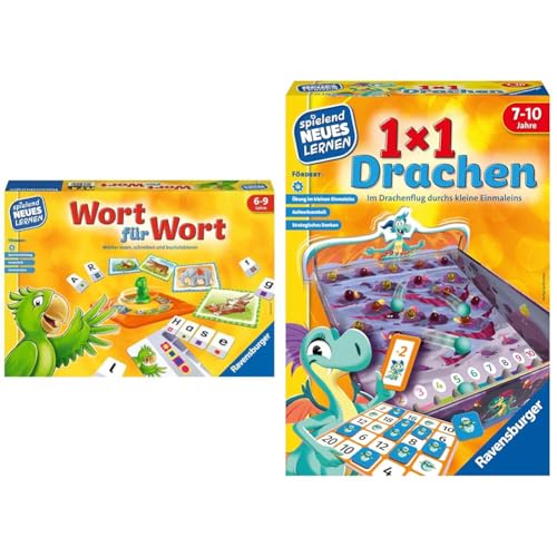 Ravensburger 24955 - Wort für Wort - Spielen und Lernen für Kinder & 24976-1x1 Drachen - Lernspiel für Kinder, Rechenspiel Ravensburger 24955 - Wort für Wort - Spielen und Lernen für Kinder & 24976-1x1 Drachen - Lernspiel für Kinder, Rechenspiel von Ravensburger