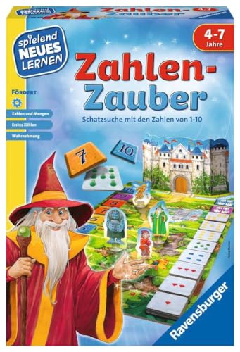 Ravensburger 24964 - Zahlen-Zauber - Spielen und Lernen für Kinder, Lernspiel für Kinder ab 4-7 Jahren, Spielend Neues Lernen für 2-4 Spieler von Ravensburger