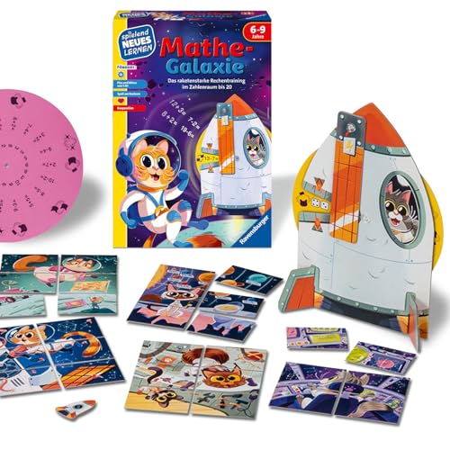 Ravensburger 24970 - Mathe-Galaxie - Lernspiel für Kinder, Rechenspiel für Kinder von 6-9 Jahren, für 1-4 Spieler, Zahlenraum 1-20, Plus und Minus von Ravensburger