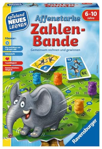 Ravensburger 24973 - Affenstarke Zahlen-Bande - Spielen und Lernen für Kinder, Spiel für Kinder von 6-10 Jahren, Spielend Neues Lernen für 1-6 Spieler von Ravensburger