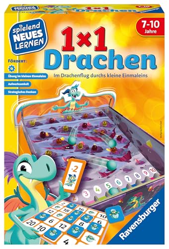 Ravensburger 24976-1x1 Drachen - Lernspiel für Kinder, Rechenspiel für Kinder von 7-10 Jahren, für 2-4 Spieler, Zahlenraum 1-100, kleines Einmaleins - Geburtstagsgeschenke Ravensburger 24976-1x1 Drachen - Lernspiel für Kinder, Rechenspiel für Kinder von 7-10 Jahren, für 2-4 Spieler, Zahlenraum 1-100, kleines Einmaleins - Geburtstagsgeschenke von Ravensburger