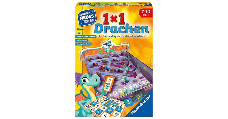 Ravensburger 24976 - 1x1 Drachen - Lernspiel Kinder, Rechenspiel Kinder von 7-10 Jahren, 2-4 Spieler, Zahlenraum 1-100, kleines Einmaleins  Kinder von Ravensburger