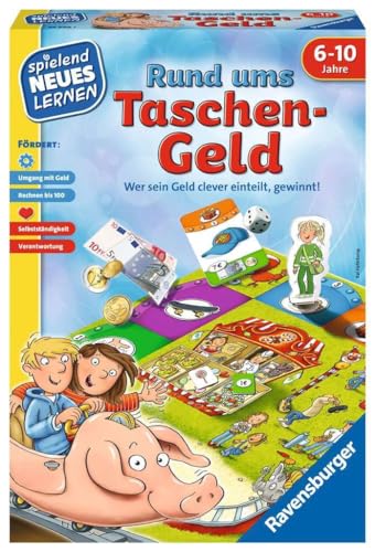 Ravensburger 24996 - Rund ums Taschengeld - Spielen und Lernen für Kinder, Lernspiel für Kinder ab 6-10 Jahren, Spielend Neues Lernen für 2-4 Spieler von Ravensburger