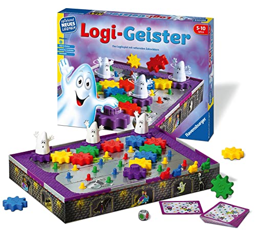 Ravensburger 25042 - Logi-Geister - Spielen und Lernen für Kinder, Lernspiel für Kinder von 5-10 Jahren, Spielend Neues Lernen für 2-4 Spieler von Ravensburger