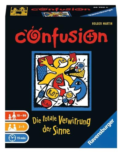 Ravensburger 26702 - Confusion, Reaktionsspiel für 2-5 Spieler ab 10 Jahren, Verwirrung der Sinne, Die Flotten Kleinen von Ravensburger