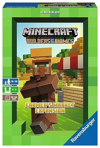 Ravensburger 26869 - Minecraft Builders & Biomes Farmers Market Expansion - Erweiterung zum Brettspiel Minecraft Builders & Biomes, Spiel für Erwachsene und Kinder ab 10 Jahren, für 2-4 Spieler von Ravensburger