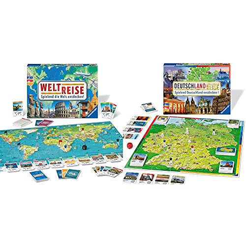 Ravensburger 26888 26332 - Weltreise- Familienklassiker ab 8 Jahren - Gesellschaftspiel & Deutschlandreise - Familienklassiker ab 8 Jahren - Gesellschaftspiel, Reise durch Deutschland von Ravensburger