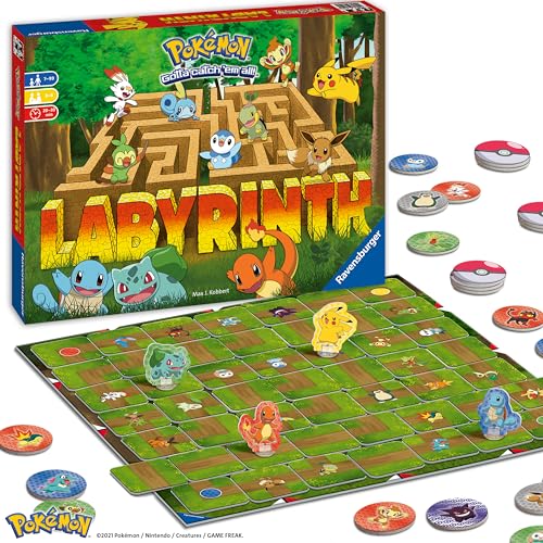 Ravensburger 26949 - Pokémon Labyrinth - Familienspiel für 2-4 Spieler, Pokémon Spiel ab 7 Jahren, Pokémon Spielzeug, Pokémon Geschenk von Ravensburger