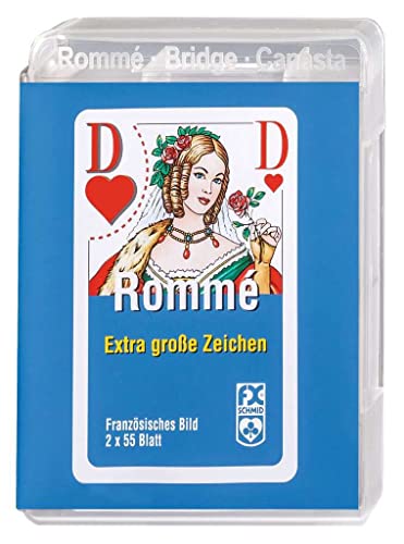 Ravensburger 27074 - Rommé Bridge Canasta, Kartenspiel-Klassiker mit großen Eckzeichen von F.X. Schmid