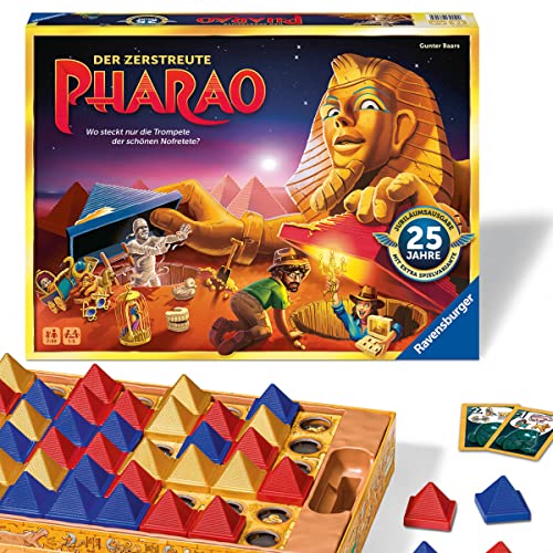 Ravensburger 27316 - Der zerstreute Pharao - 25 Jahre Jubiläumsausgabe - Gesellschaftsspiel für die ganze Familie, ab 7 Jahren, 1-5 Spieler von Ravensburger