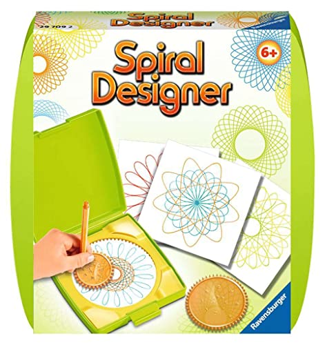 Ravensburger Spiral-Designer Mini 29709, Zeichnen Lernen für Kinder ab 6 Jahren, Kreatives Zeichen-Set mit Mandala-Schablone für farbenfrohe Spiralbilder und Mandalas von Ravensburger