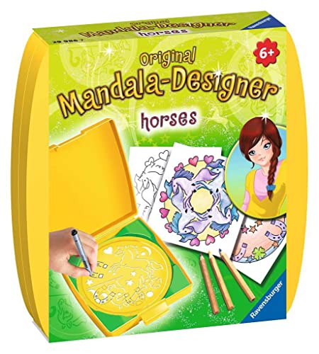 Ravensburger Mandala Designer Mini Horses 29986, Zeichnen Lernen für Kinder ab 6 Jahren, Zeichen-Set mit Mandala-Schablone für farbenfrohe Mandalas Ravensburger Mandala Designer Mini Horses 29986, Zeichnen Lernen für Kinder ab 6 Jahren, Zeichen-Set mit Mandala-Schablone für farbenfrohe Mandalas von Ravensburger