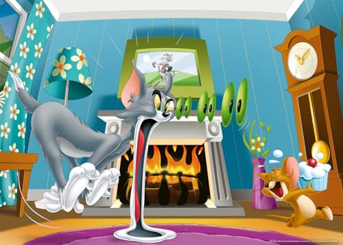 Ravensburger 3 03128 único Puzzle, Tom & Jerry, 60-teiliges Riesenpuzzle, Kinderpuzzles, Empfohlenes Alter 4+, Qualitätspuzzles, Mehrfarbig von Ravensburger