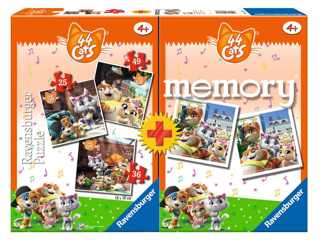Ravensburger 3 Puzzles + Memory - 44 Cats 25 Teile Puzzle Ravensburger-20607 Ravensburger 3 Puzzles + Memory - 44 Cats 25 Teile Puzzle Ravensburger-20607 von Ravensburger