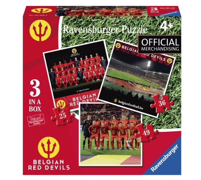 Ravensburger 3 Puzzles - Belgian Red Devils 25 Teile Puzzle Ravensburger-06968 Ravensburger 3 Puzzles - Belgian Red Devils 25 Teile Puzzle Ravensburger-06968 von Ravensburger