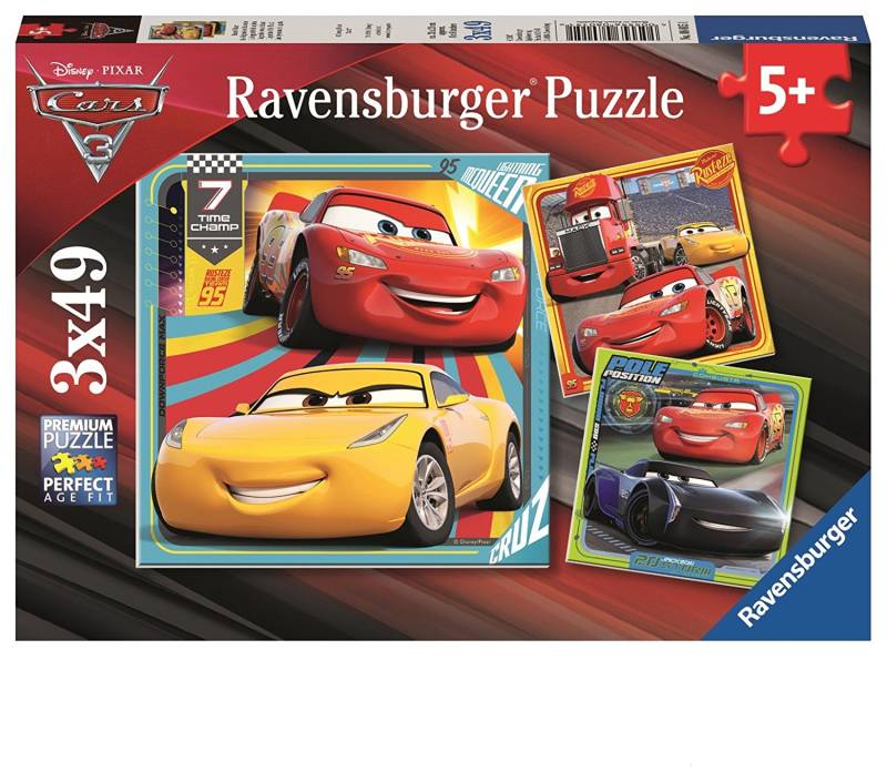 Ravensburger 3 Puzzles - Cars 3 49 Teile Puzzle Ravensburger-08015 von Ravensburger