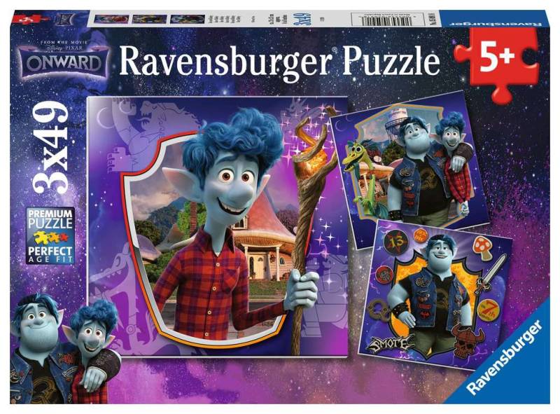Ravensburger 3 Puzzles - Disney Pixar - Onward 49 Teile Puzzle Ravensburger-05091 von Ravensburger